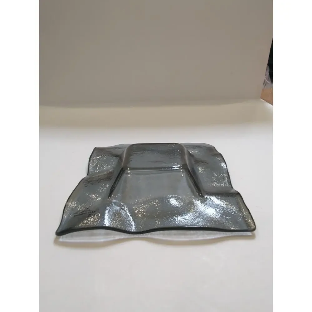 3 Dudson Element Glass Fire plates 6.25 Inch Smoke, Clear‎ & Red.